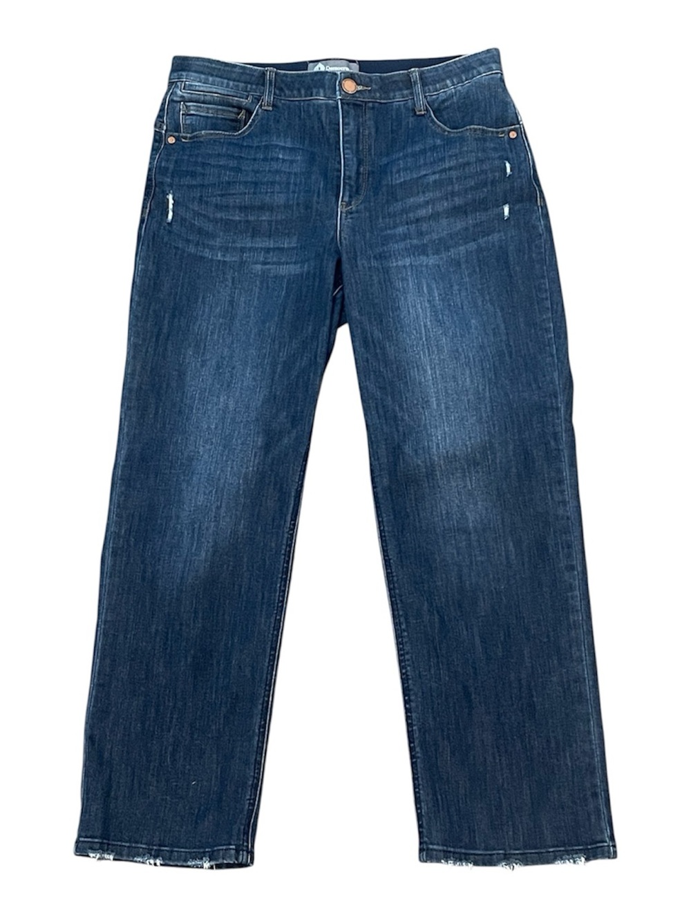 Democracy | Dark Wash Raw Hem Straight Jeans Sz 12